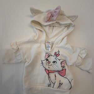 Disney baby hooded sweatshirt aristocrats size 0-3 months